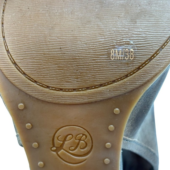 Lucky Brand Choco Brown Open Toe Ankle Strap Sandal Bootie Size 8 Block 4” Heels - Picture 12 of 13